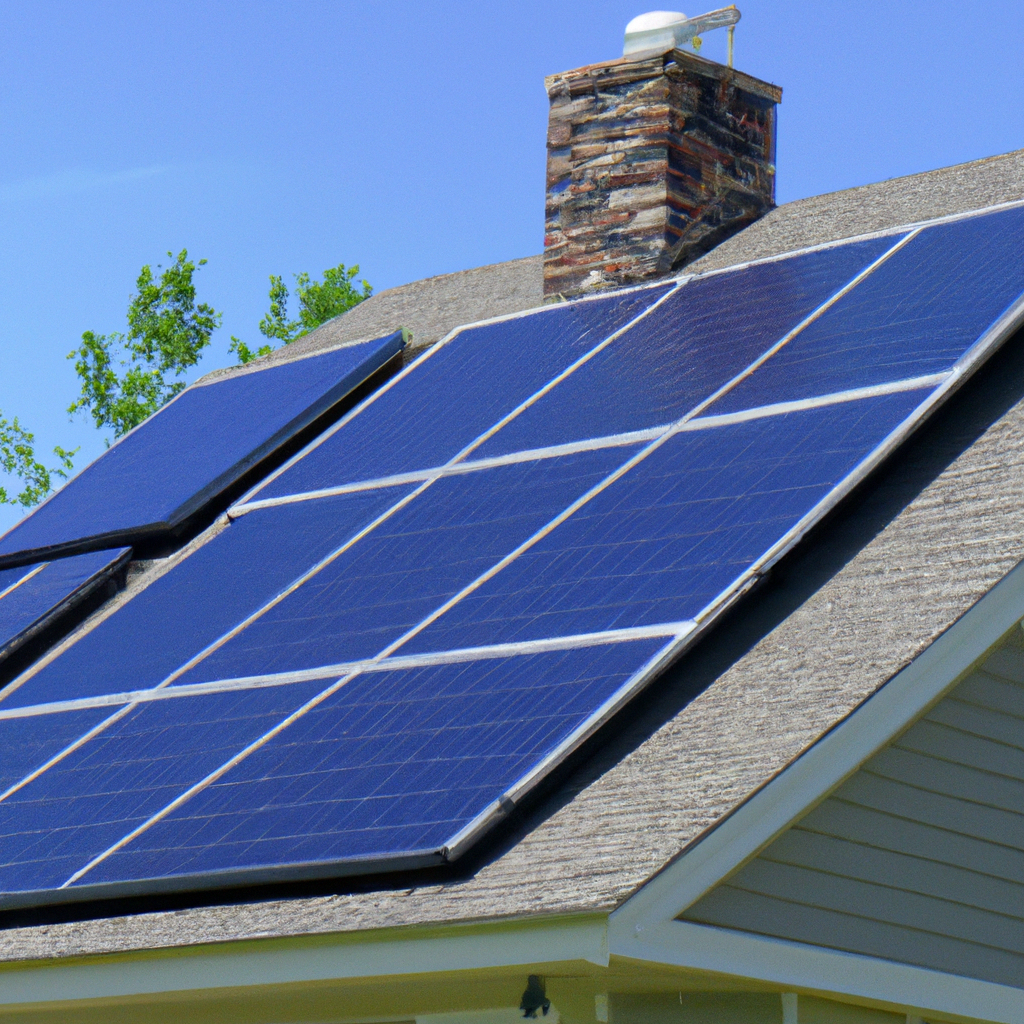 Rooftop solar panel installation