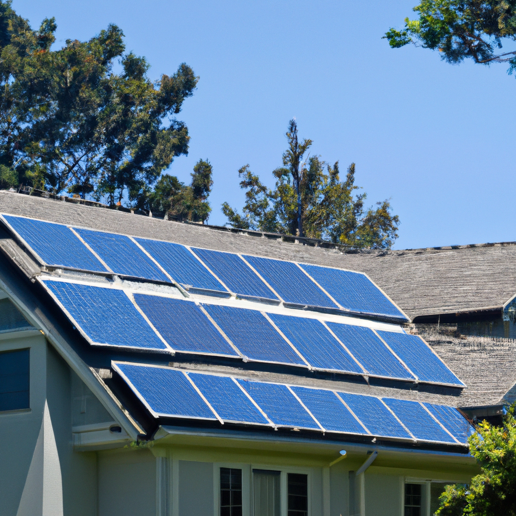 Instalação de painéis solares em residência